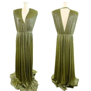 SABINA MUSAYEV Savory Metallic Sleeveless Gown